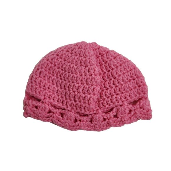 Baby or Doll Hand Knitted pink hat - Picture 3 of 4